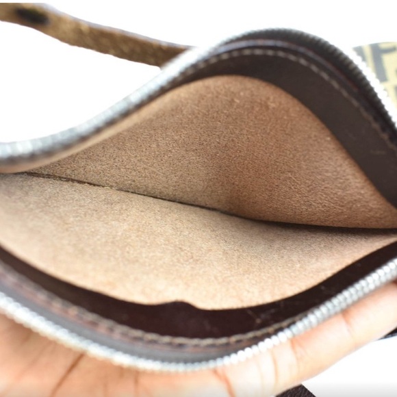 FENDI Zucca Canvas Tote Bag With Leather Pouch Vintage - Picture 13 of 13